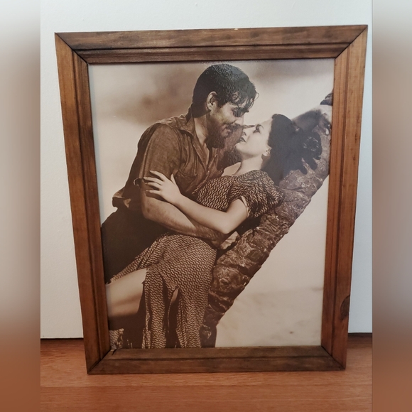 Clark Gable Joan Crawford Vintage Framed Photo Print Strange Cargo Movie - Picture 2 of 4